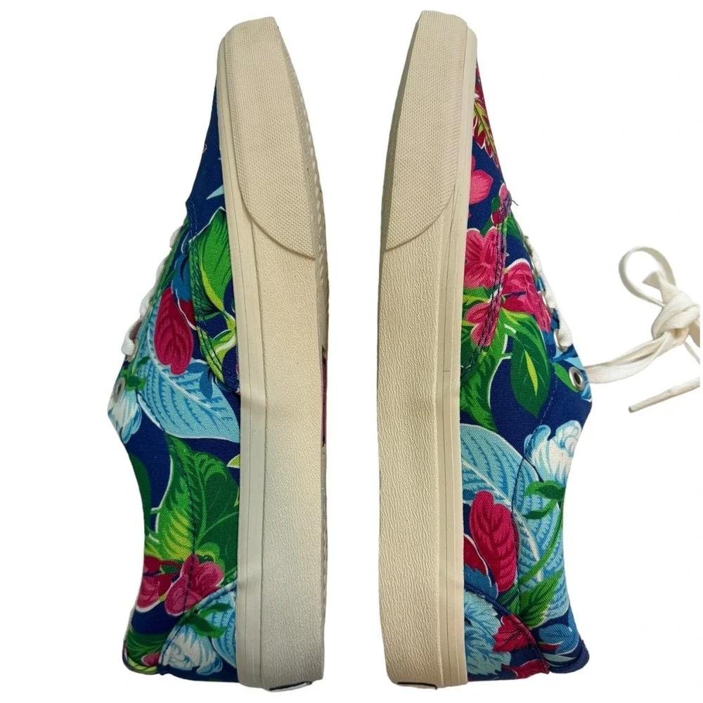 Polo Ralph Lauren Men's Keaton Pony Sneaker Villa Floral Navy Canvas Size‎ 8 New